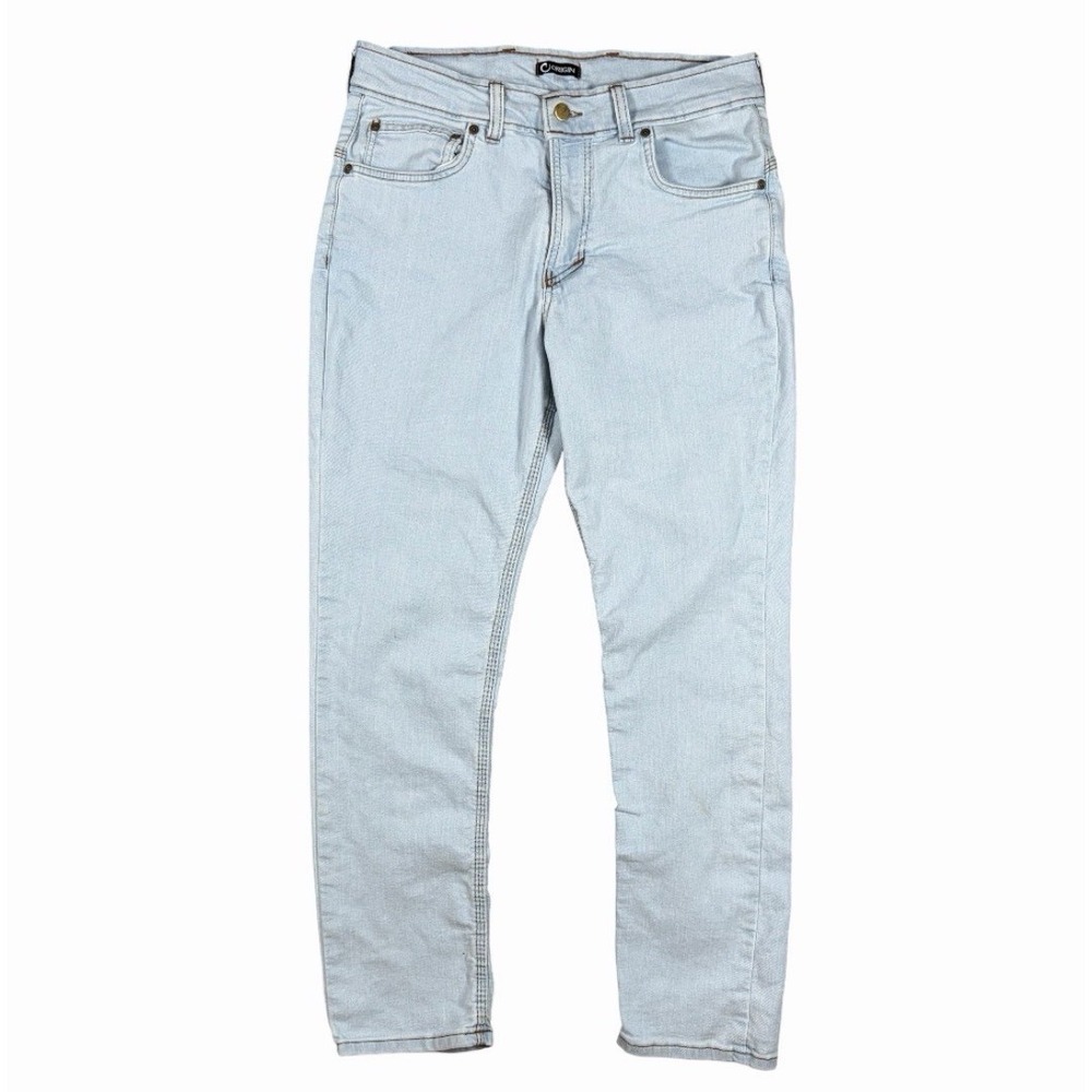 Origin Maine Jeans Mens 30(31)x28 Delta 68 Tapered Fit Flex OD68 USA Light Wash